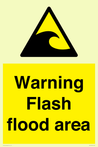 Warning Flash flood area